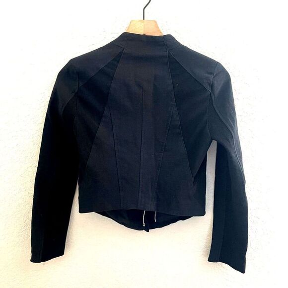 Blank NYC Black Fabric and Mesh Moto Jacket XS - Picture 2 of 8